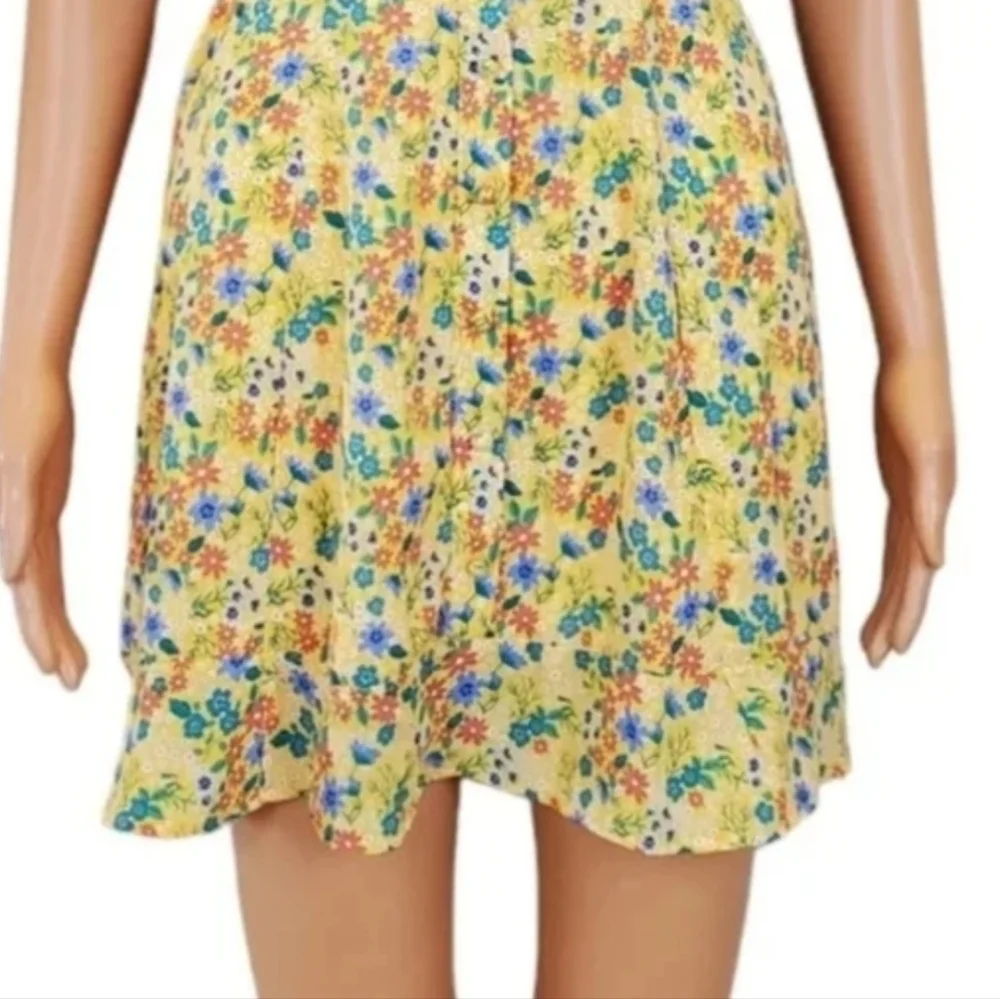 Sienna SKY short sleeve yellow floral mini Dress